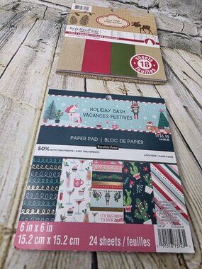 Recollections Lot of Cardstock 6 X 6 2 Pack  Sheet Lot Cozy Lodge Holiday Bash